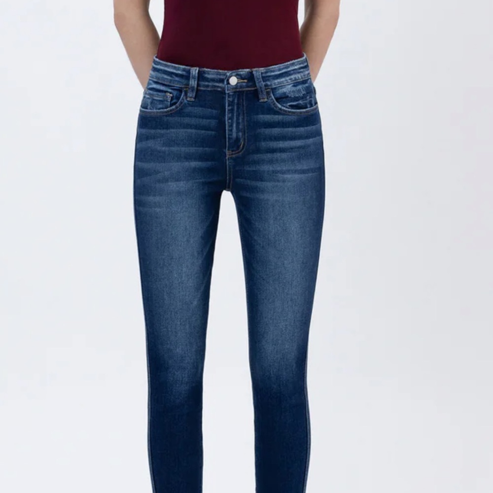 FLYING MONKEY - Catch the Breeze - High Rise Crop Skinny Jeans - MEDIUM / 30